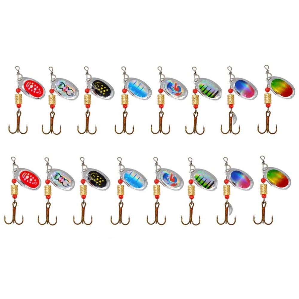 Fishing Lure Spinnerbait - Drehbare Glitzer-Spinner-Angelköder-Aufbewahrungstasche, künstlicher Metall-Spinner-Köder, leicht zu