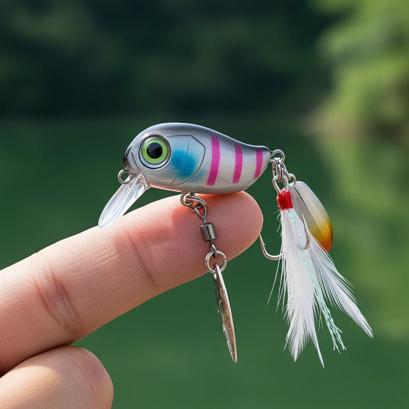 Fishing Lure Spinnerbait - Rotierender Spinner-Löffel-Angelköder, Micro-Tappy-Metall-Pailletten, 3,8 cm, 5
